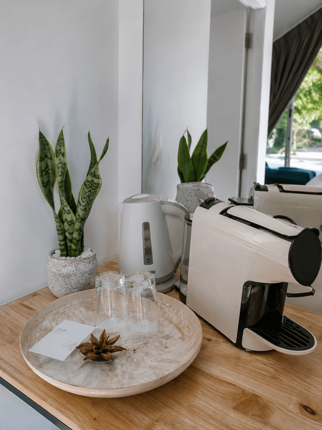 In-villa coffee station