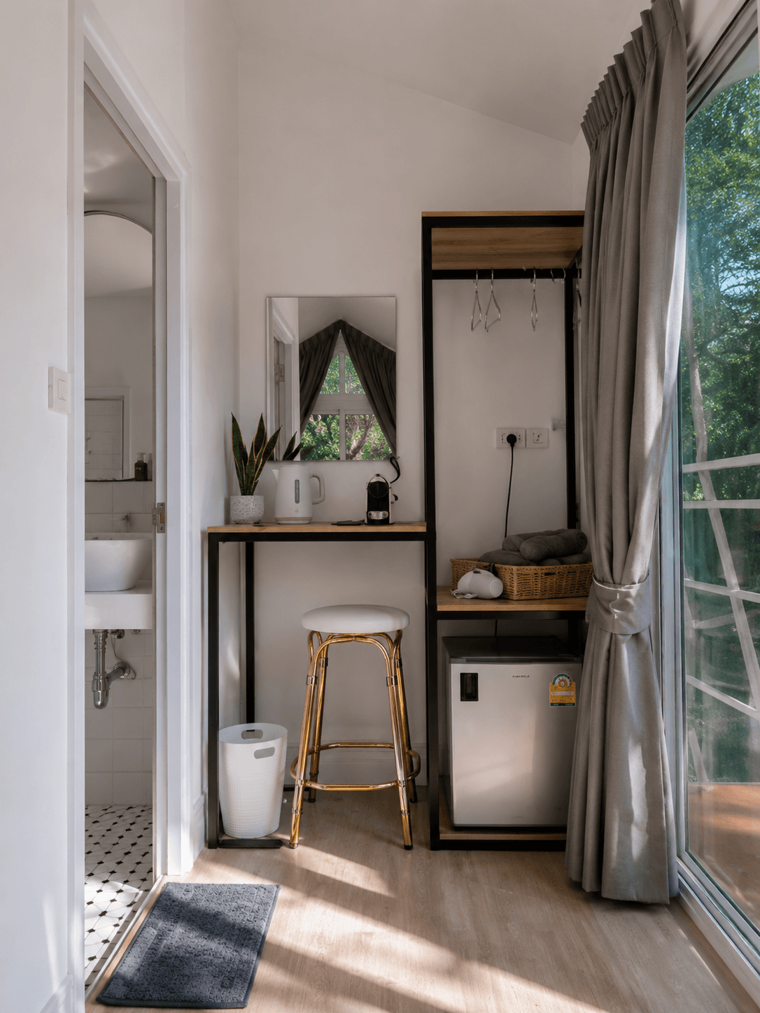 Villa vanity and closet nook