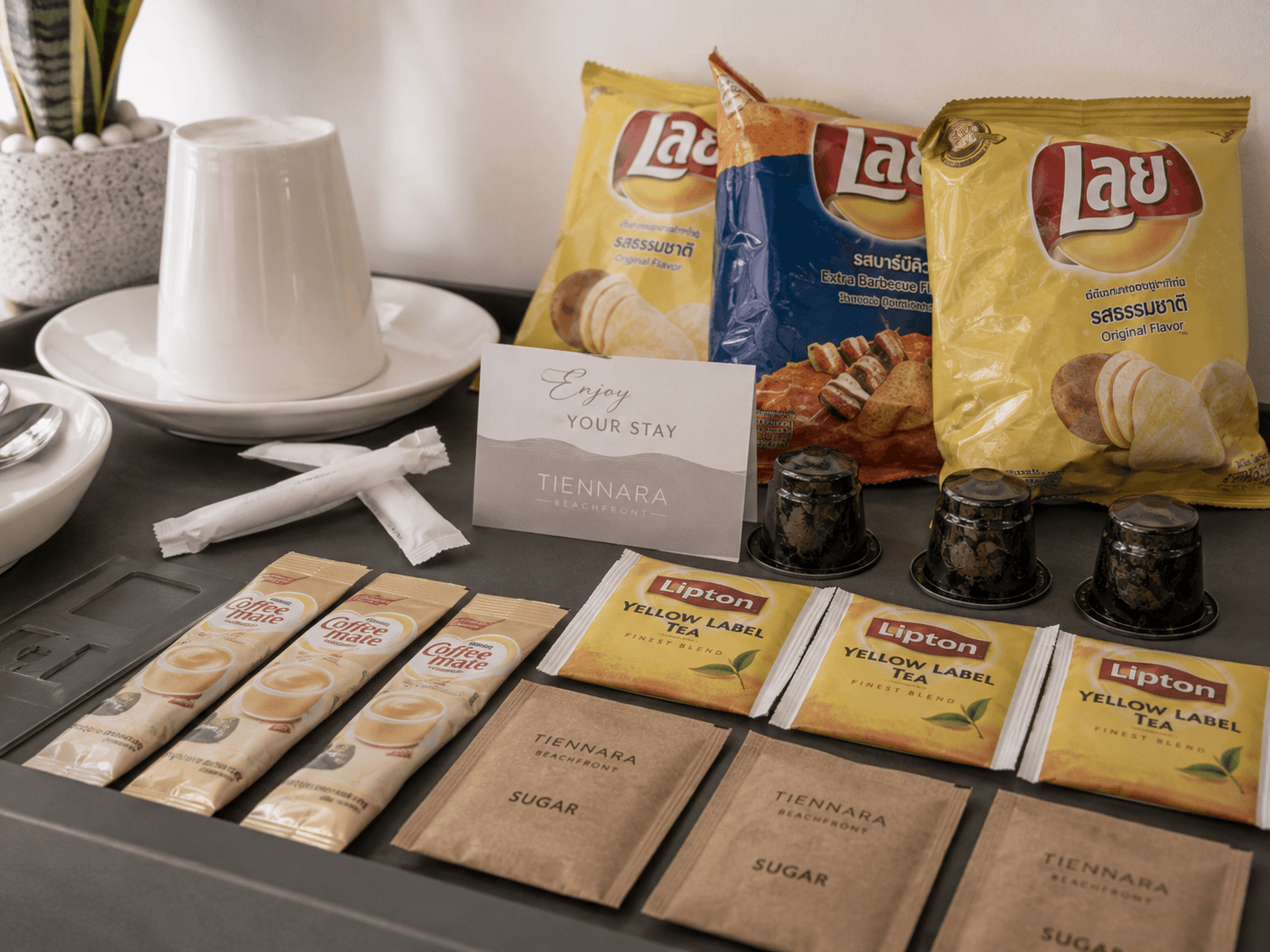 Welcome snacks in the villa