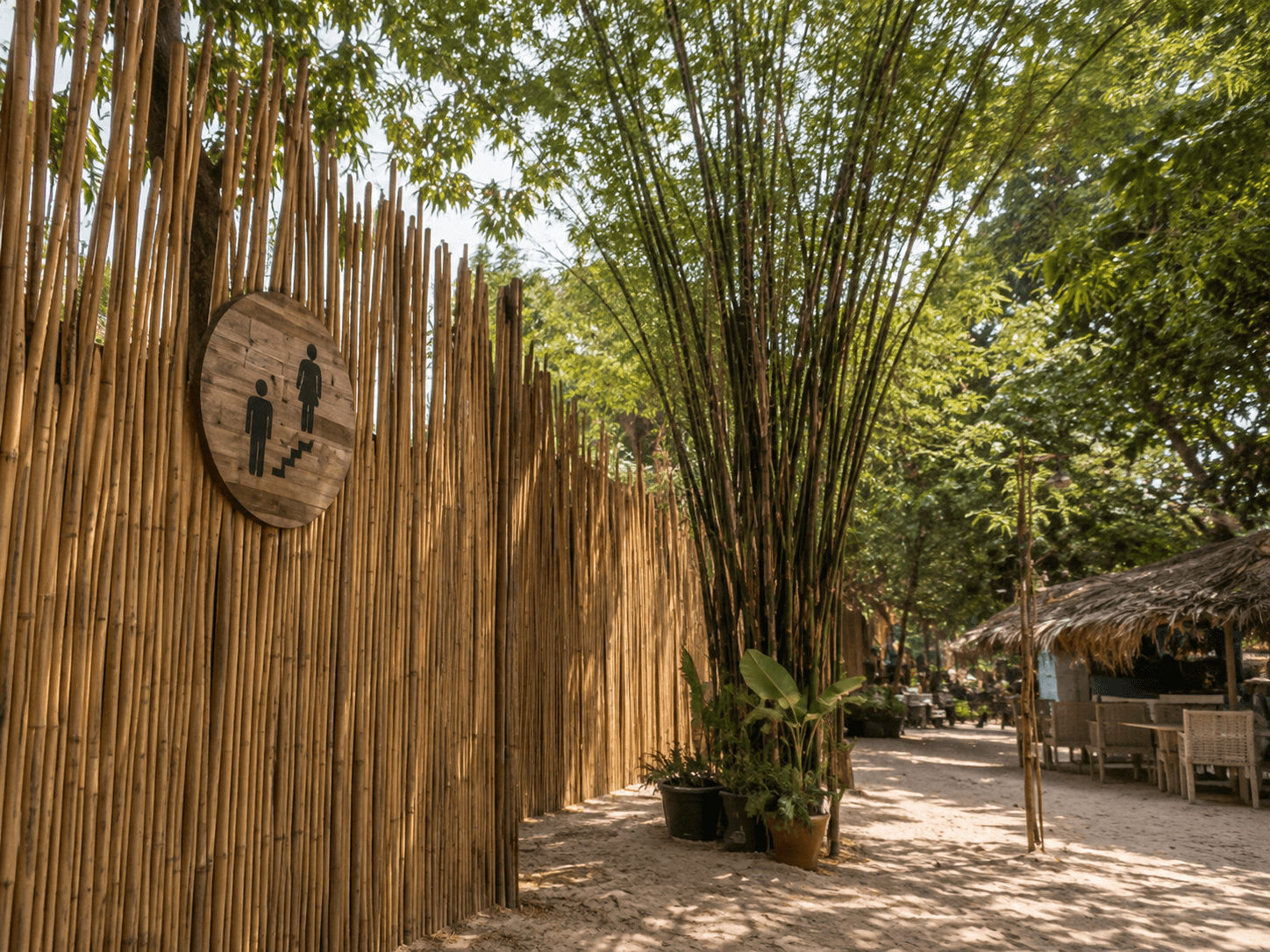 Bamboo path at Tiennara Resort
