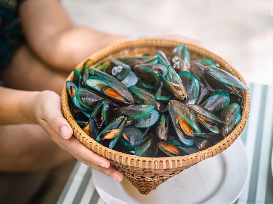 Green mussels, Tiennara dining