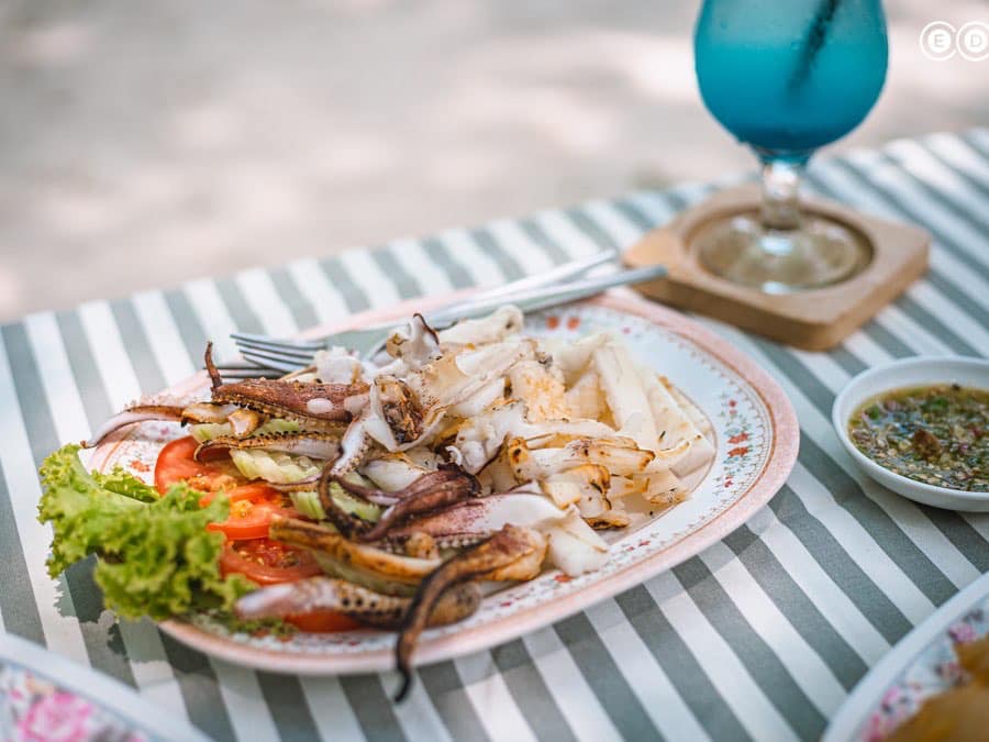 Grilled squid, Tiennara dining
