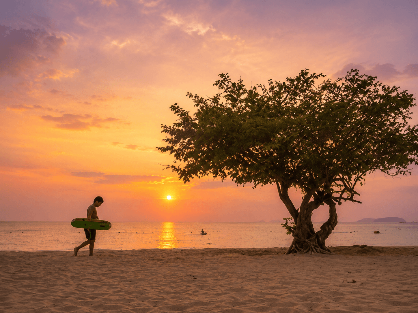 Sunset walk on Tien Beach