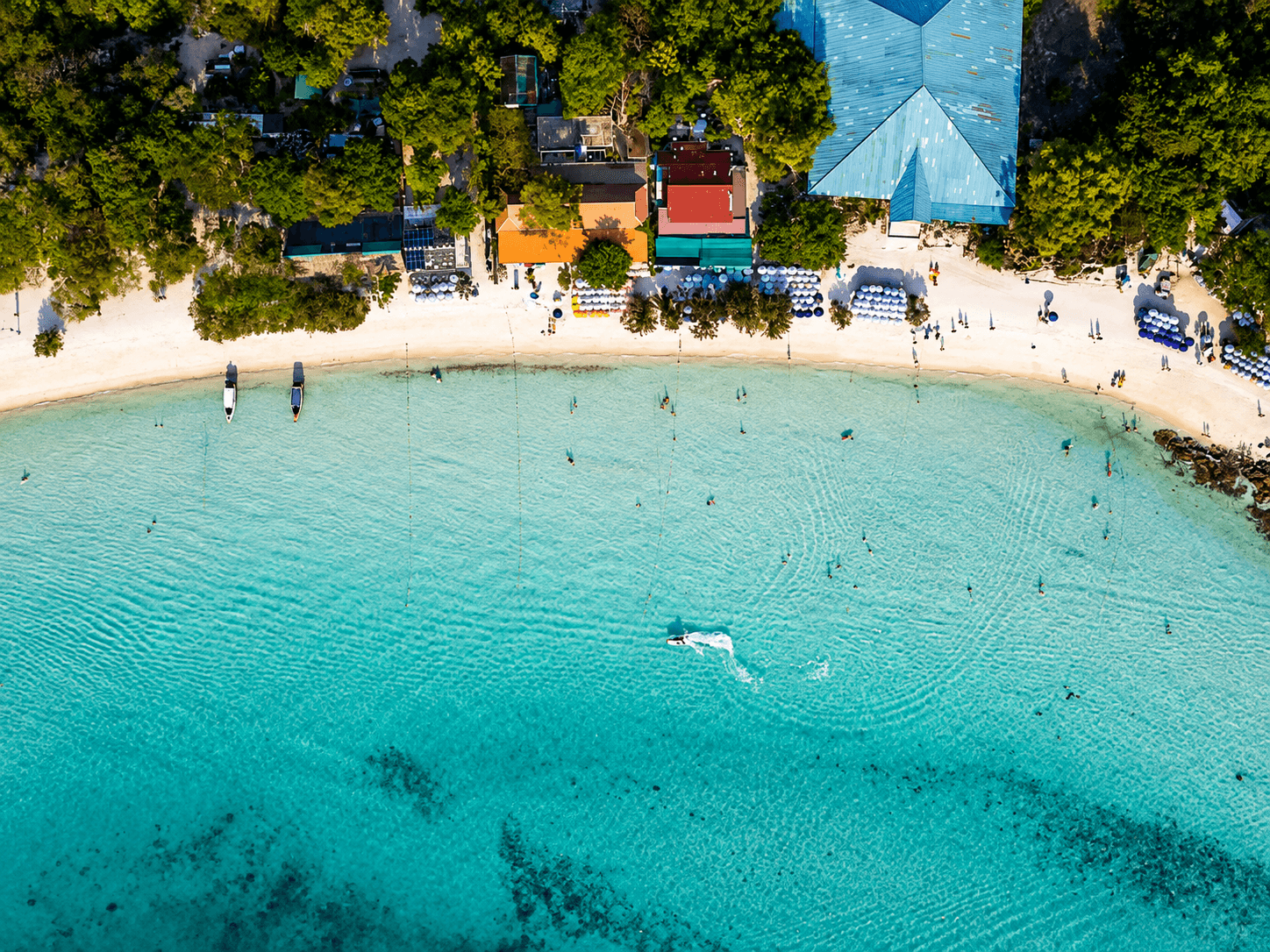 Tien Beach aerial view, Koh Larn