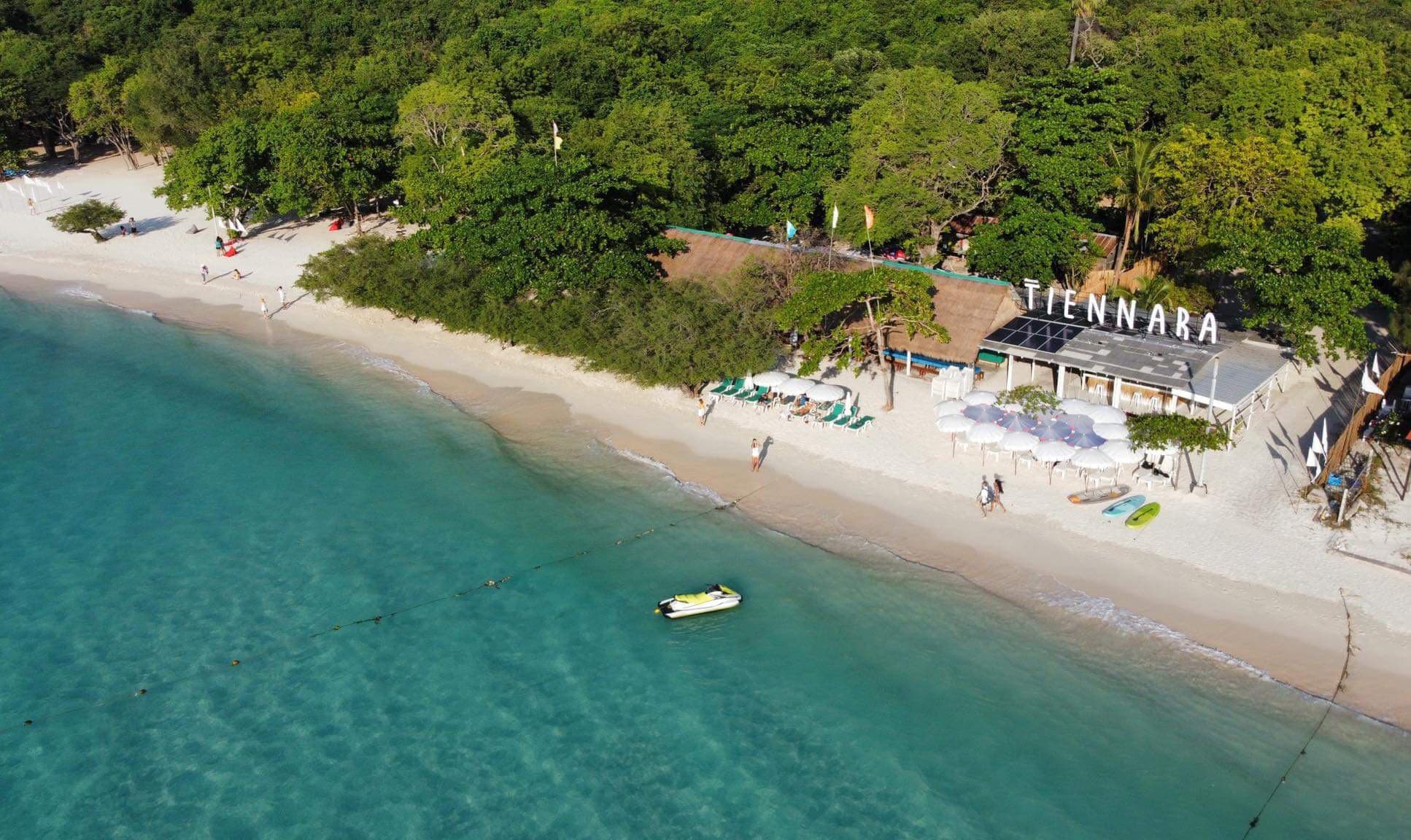 Tian Beach aerial view, Koh Larn